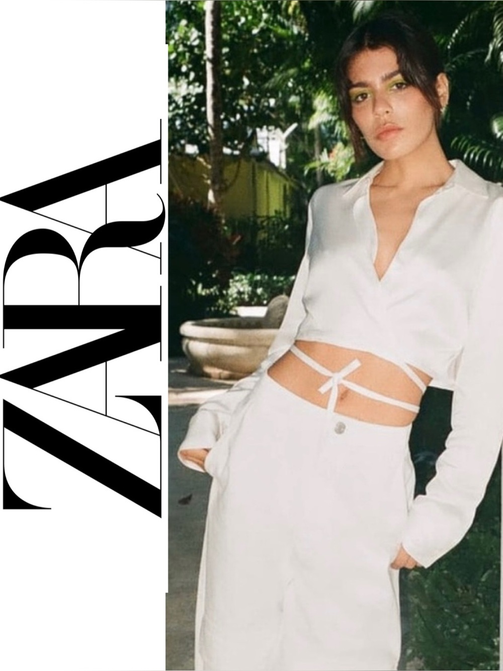 ZARA Satin Crop Top
